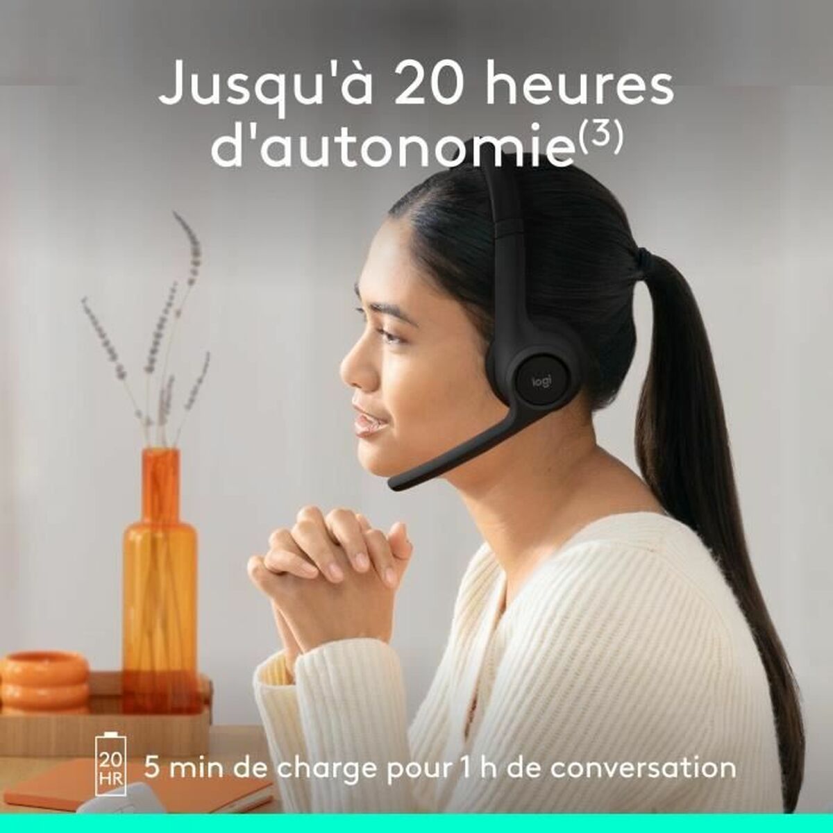 Hovedtelefoner Logitech 981-001407 Sort